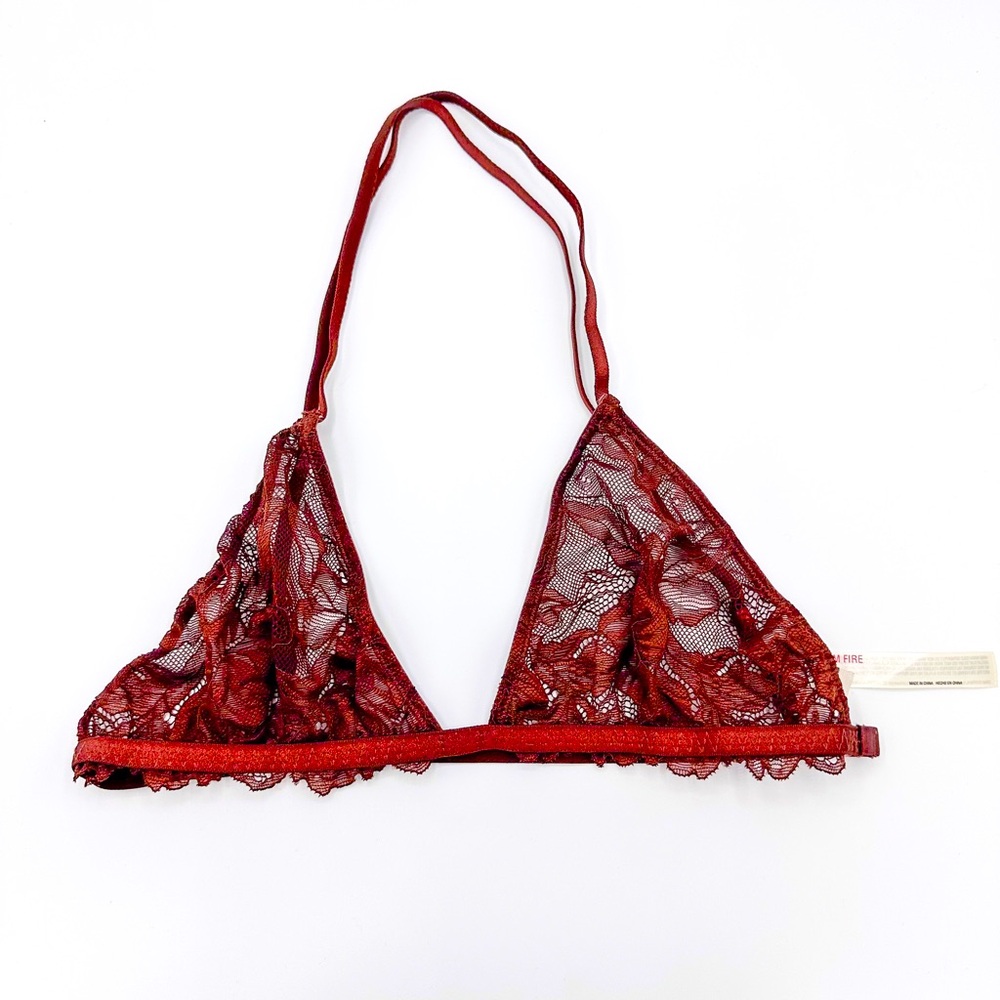 Intimately Free People Chocolate Lace Triangle Bralette